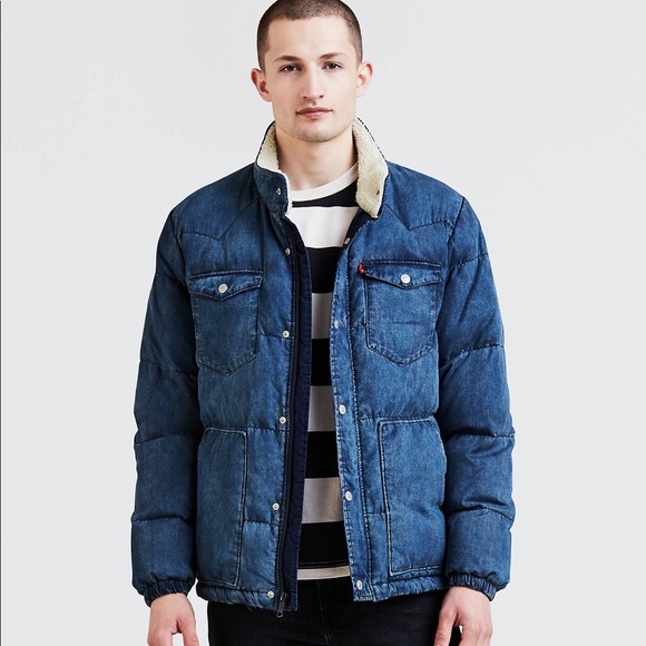 levis denim puffer jacket